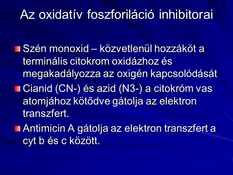 Az oxidatív foszforiláció inhibitorai