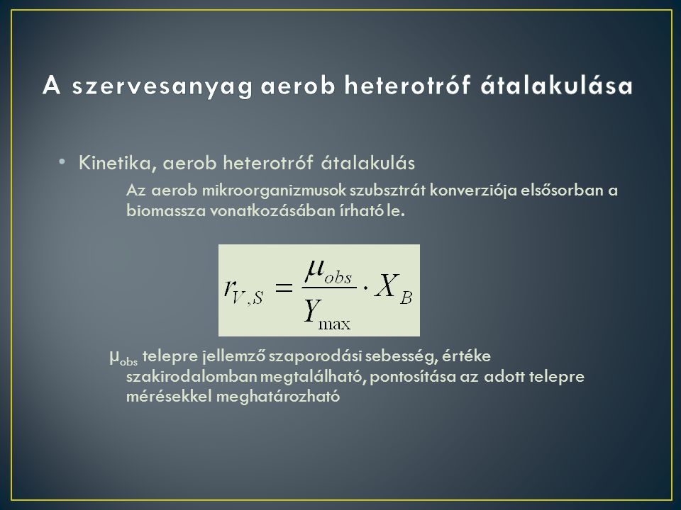 A szervesanyag aerob heterotróf átalakulása