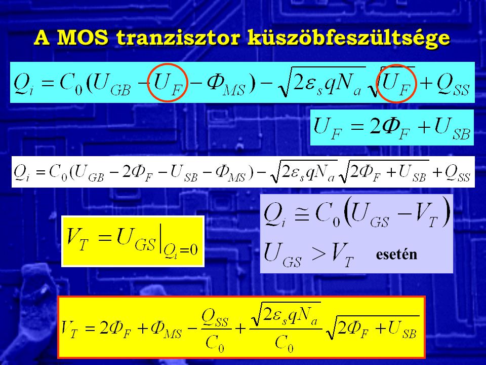 A MOS tranzisztor küszöbfeszültsége