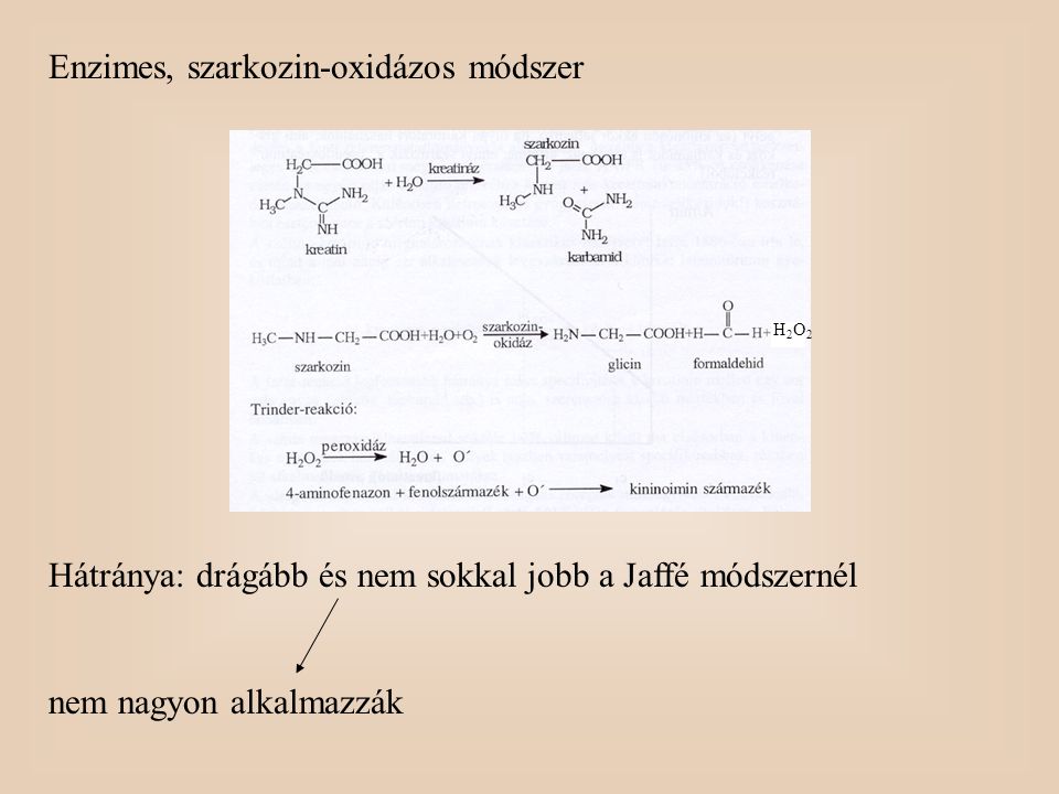 Enzimes, szarkozin-oxidázos módszer