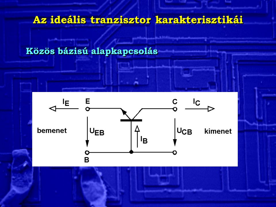 Az ideális tranzisztor karakterisztikái