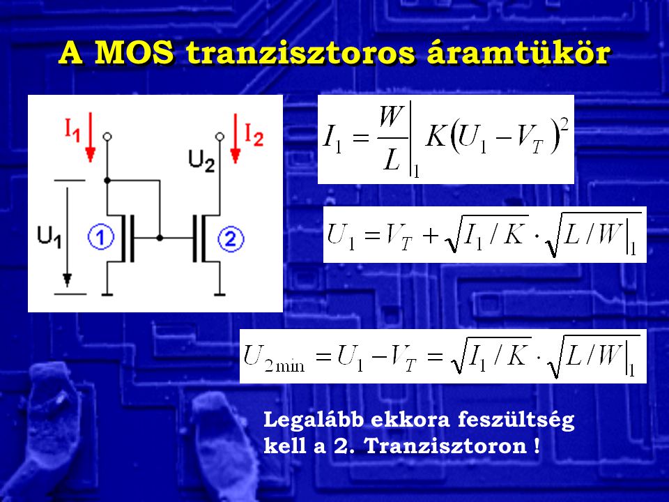 A MOS tranzisztoros áramtükör