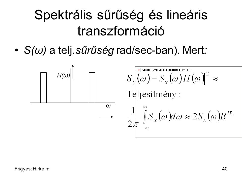 Spektrális sűrűség és lineáris transzformáció