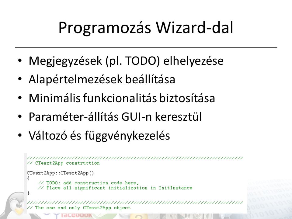 Programozás Wizard-dal