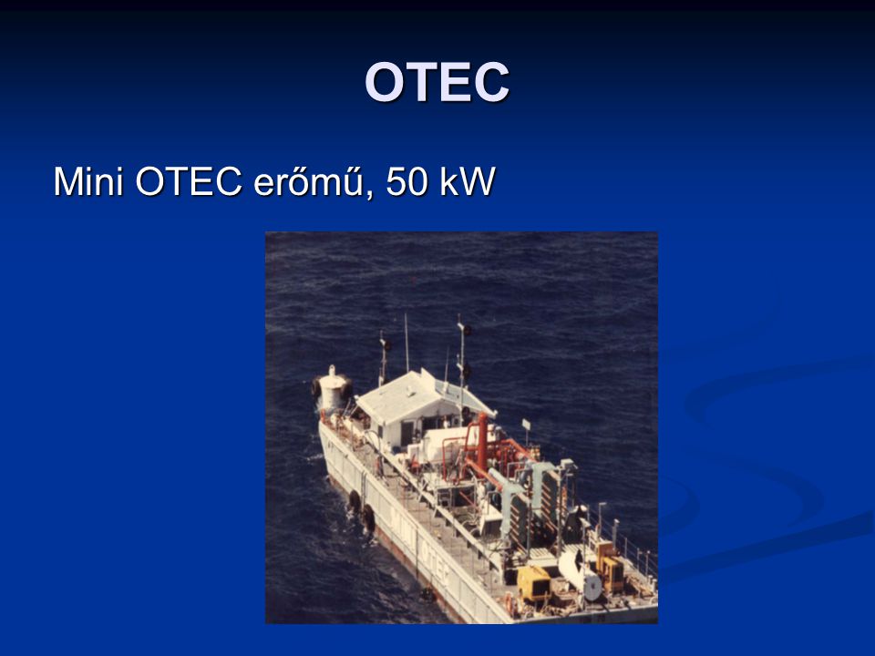 OTEC Mini OTEC erőmű, 50 kW