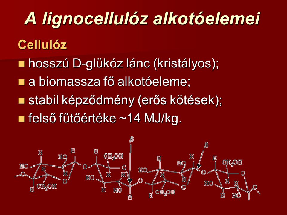 A lignocellulóz alkotóelemei