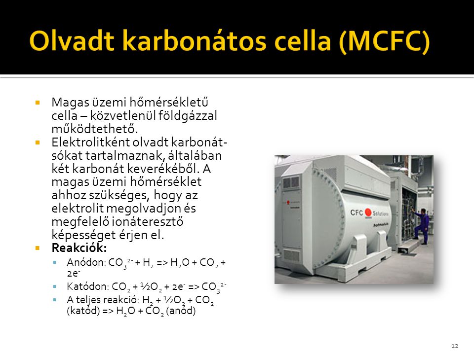 Olvadt karbonátos cella (MCFC)