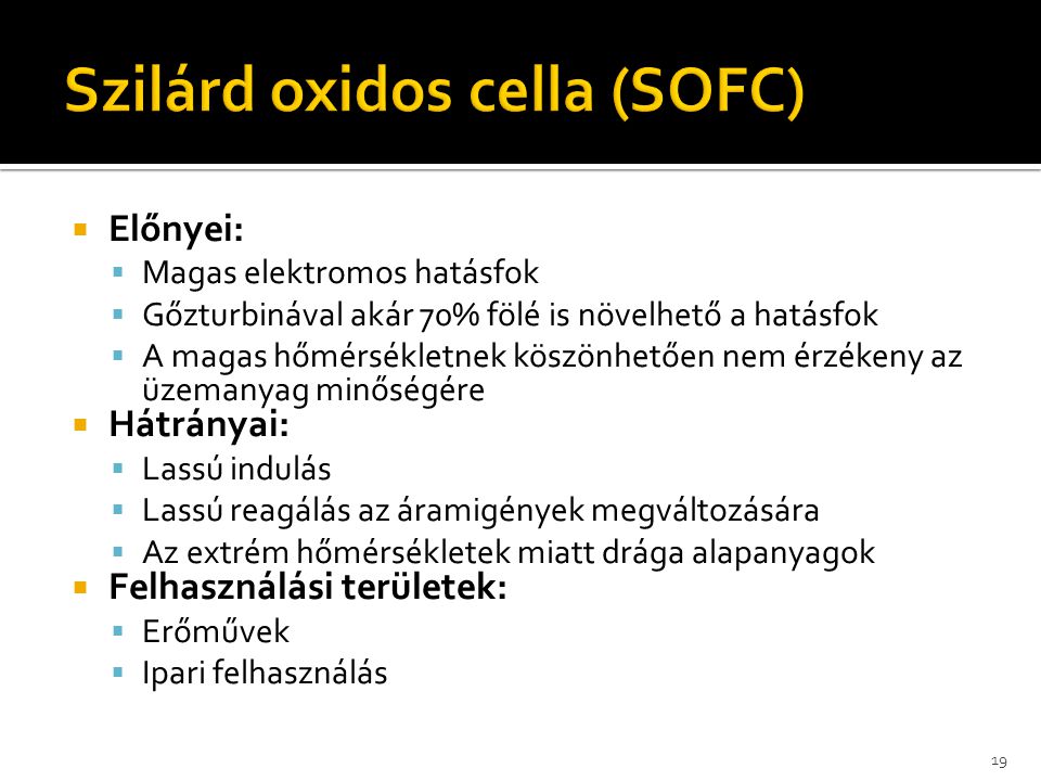 Szilárd oxidos cella (SOFC)