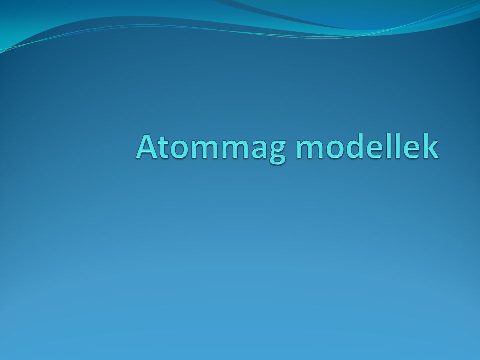 Atommag modellek
