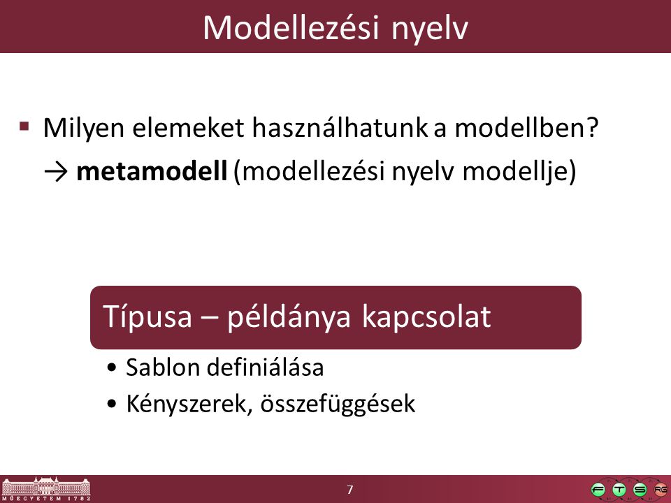 Modellezési nyelv Típusa – példánya kapcsolat