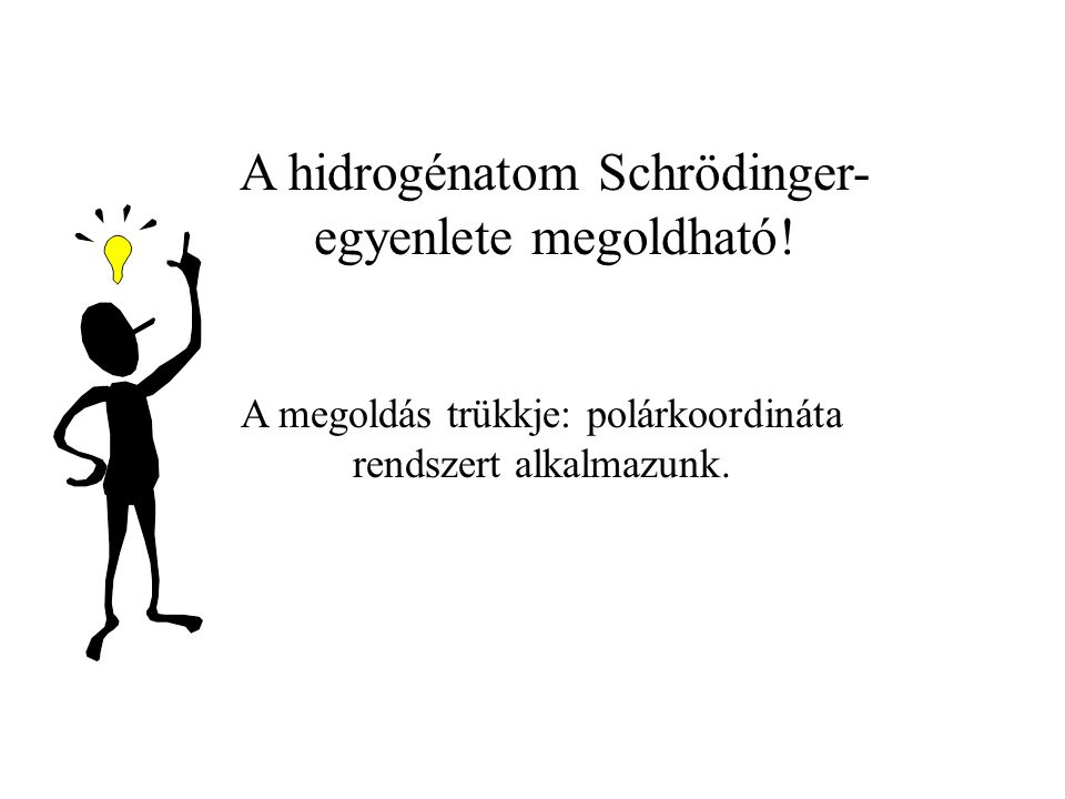 A hidrogénatom Schrödinger-egyenlete megoldható!