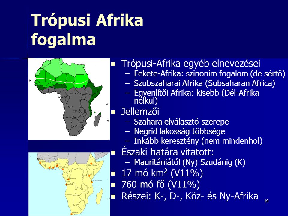 Trópusi Afrika fogalma