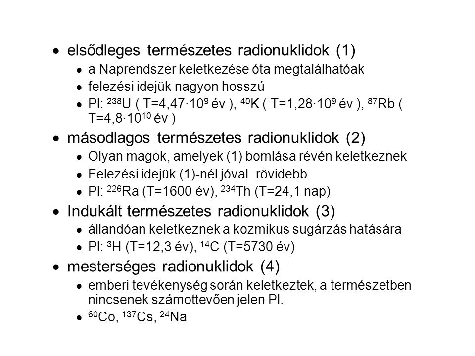 elsődleges természetes radionuklidok (1)