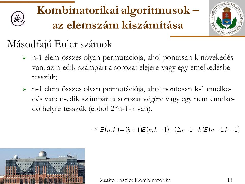 Kombinatorikai algoritmusok – az elemszám kiszámítása