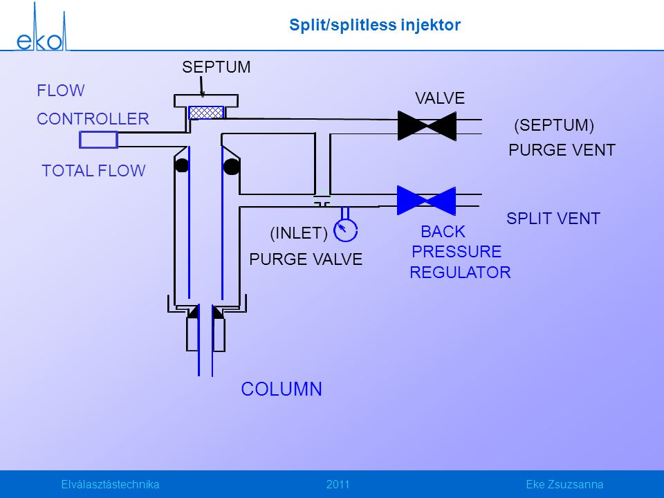 Split/splitless injektor