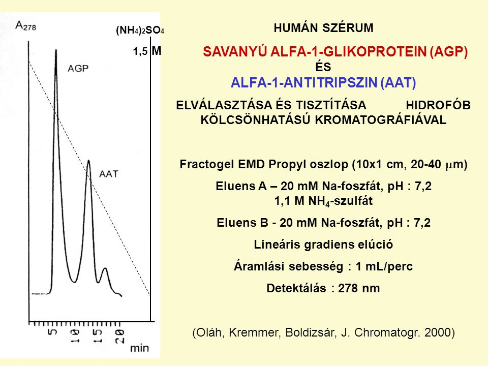 SAVANYÚ ALFA-1-GLIKOPROTEIN (AGP) ÉS ALFA-1-ANTITRIPSZIN (AAT)