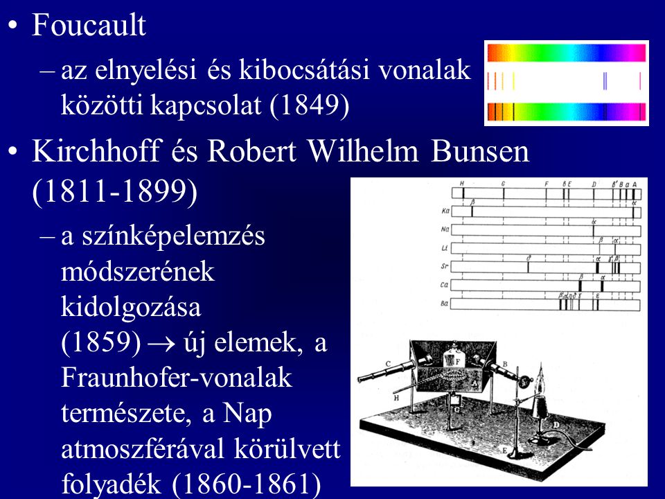 Kirchhoff és Robert Wilhelm Bunsen ( )