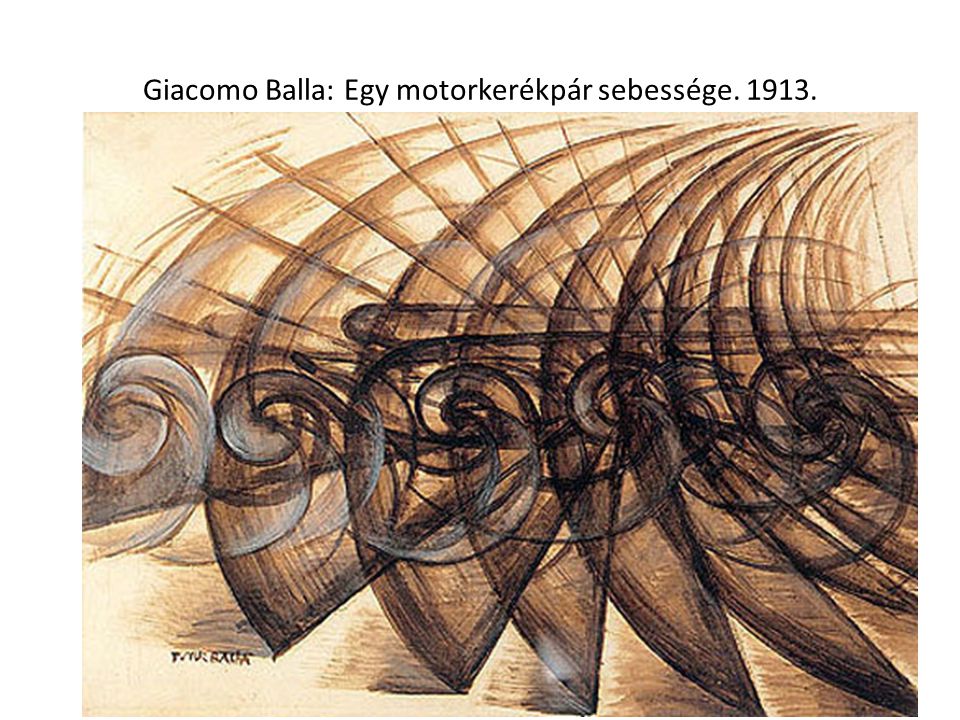 Giacomo Balla: Egy motorkerékpár sebessége