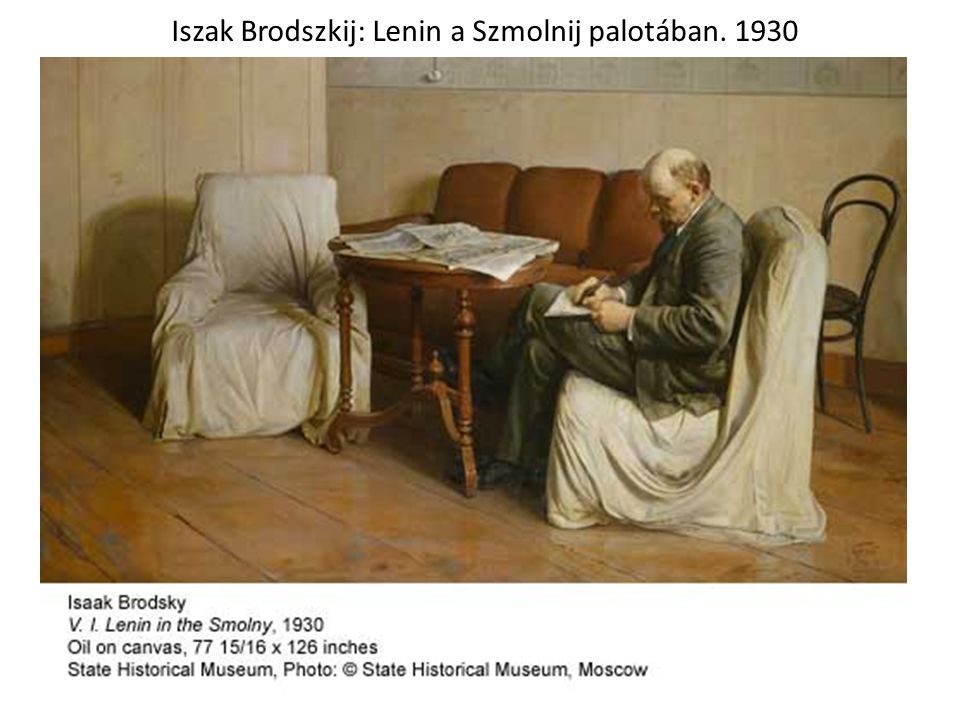 Iszak Brodszkij: Lenin a Szmolnij palotában. 1930