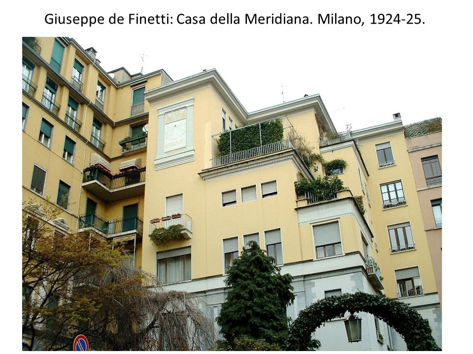 Giuseppe de Finetti: Casa della Meridiana. Milano,