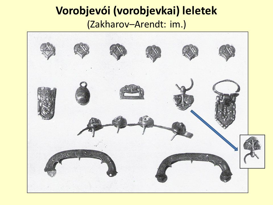 Vorobjevói (vorobjevkai) leletek (Zakharov–Arendt: im.)