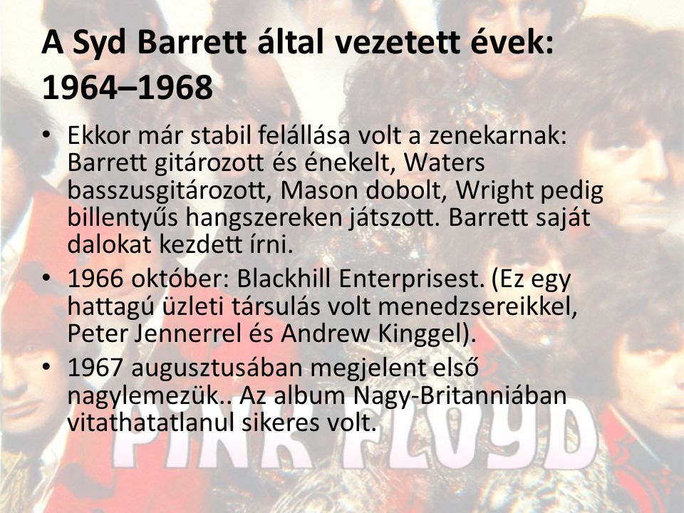 A Syd Barrett által vezetett évek: 1964–1968