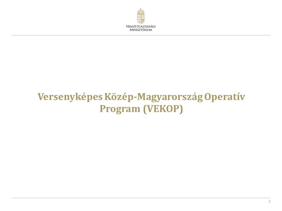 Versenyképes Közép-Magyarország Operatív Program (VEKOP)