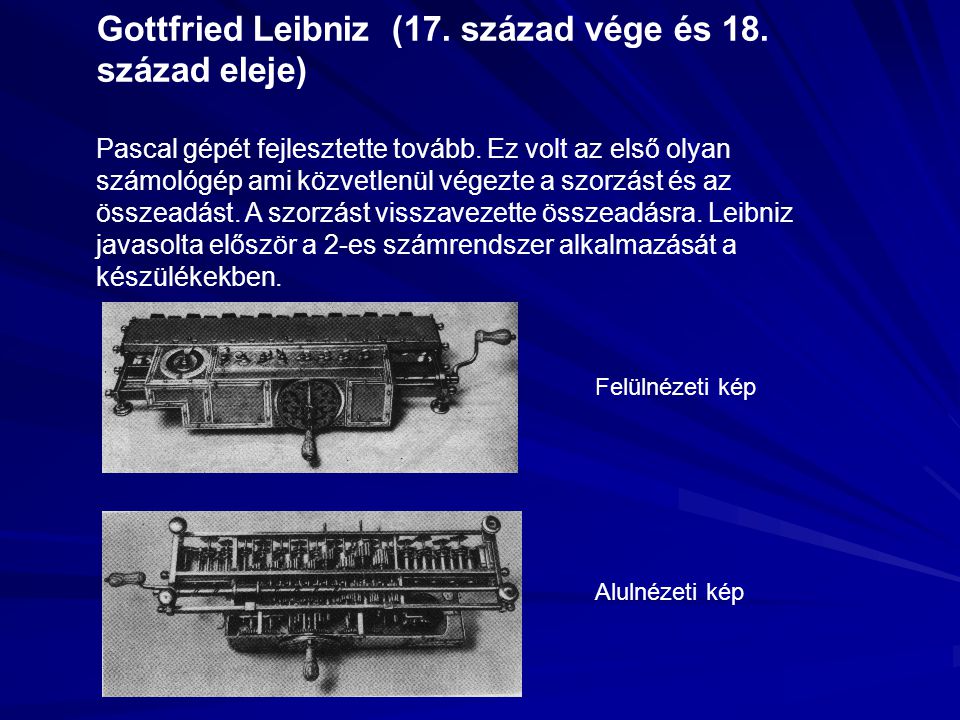 Gottfried Leibniz (17. század vége és 18. század eleje)