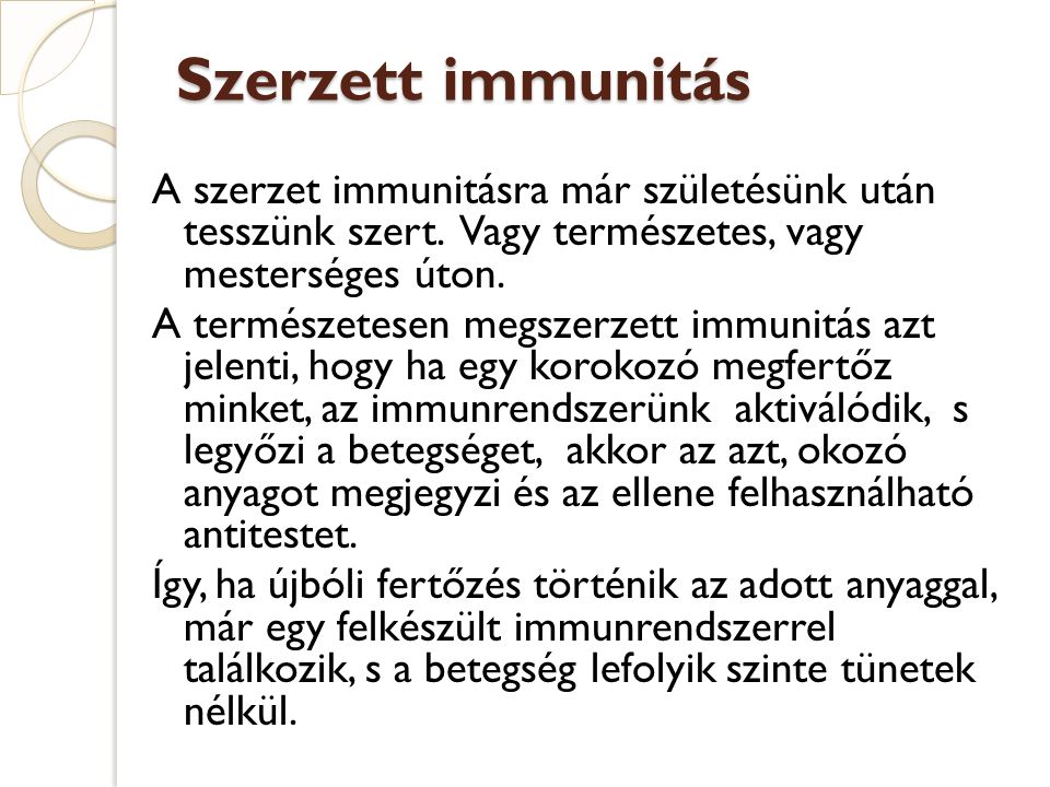 Szerzett immunitás