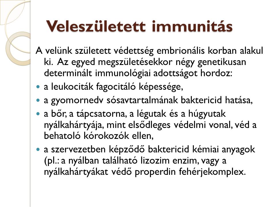 Veleszületett immunitás