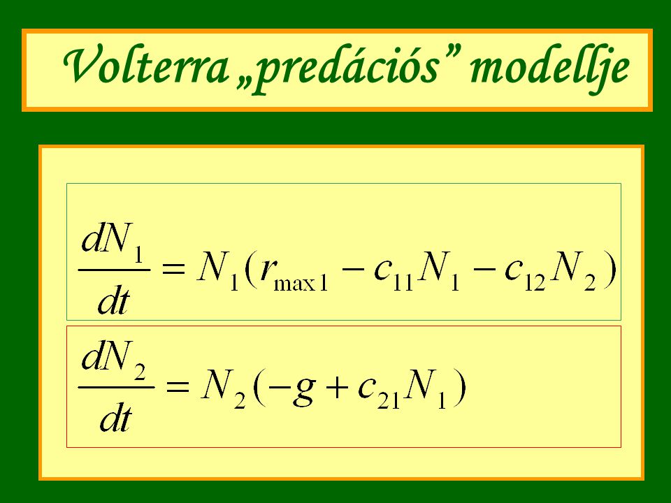 Volterra „predációs modellje