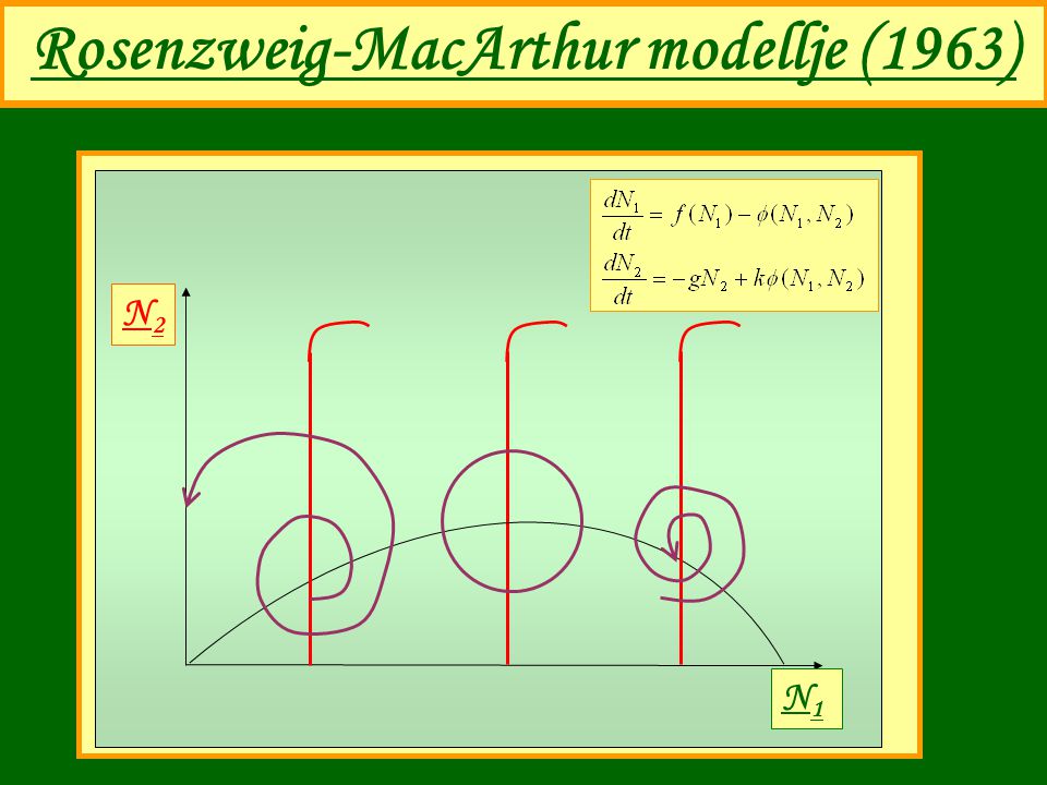 Rosenzweig-MacArthur modellje (1963)
