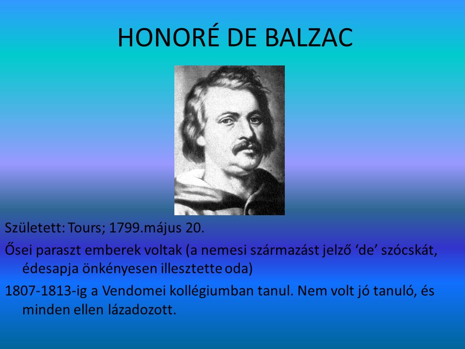 HONORÉ DE BALZAC