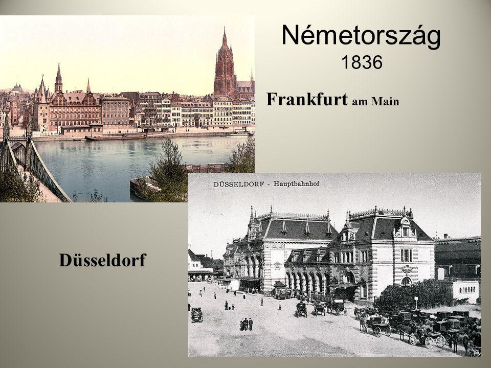 Németország 1836 Frankfurt am Main Düsseldorf