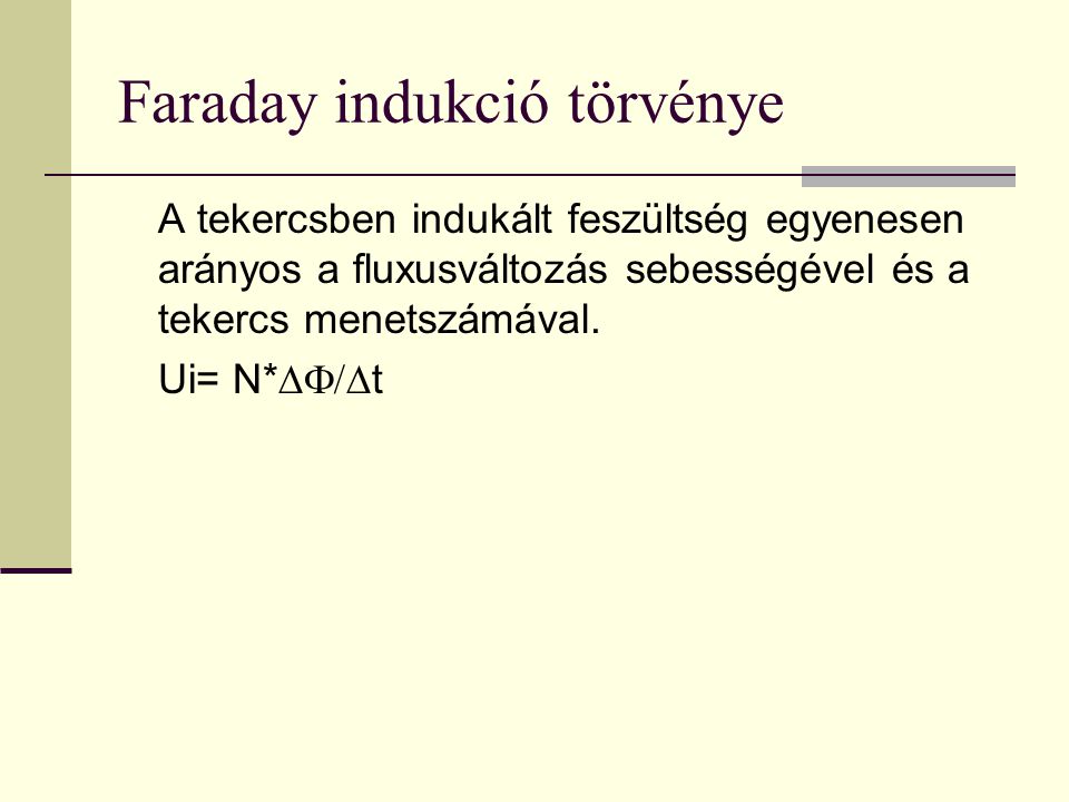 Faraday indukció törvénye