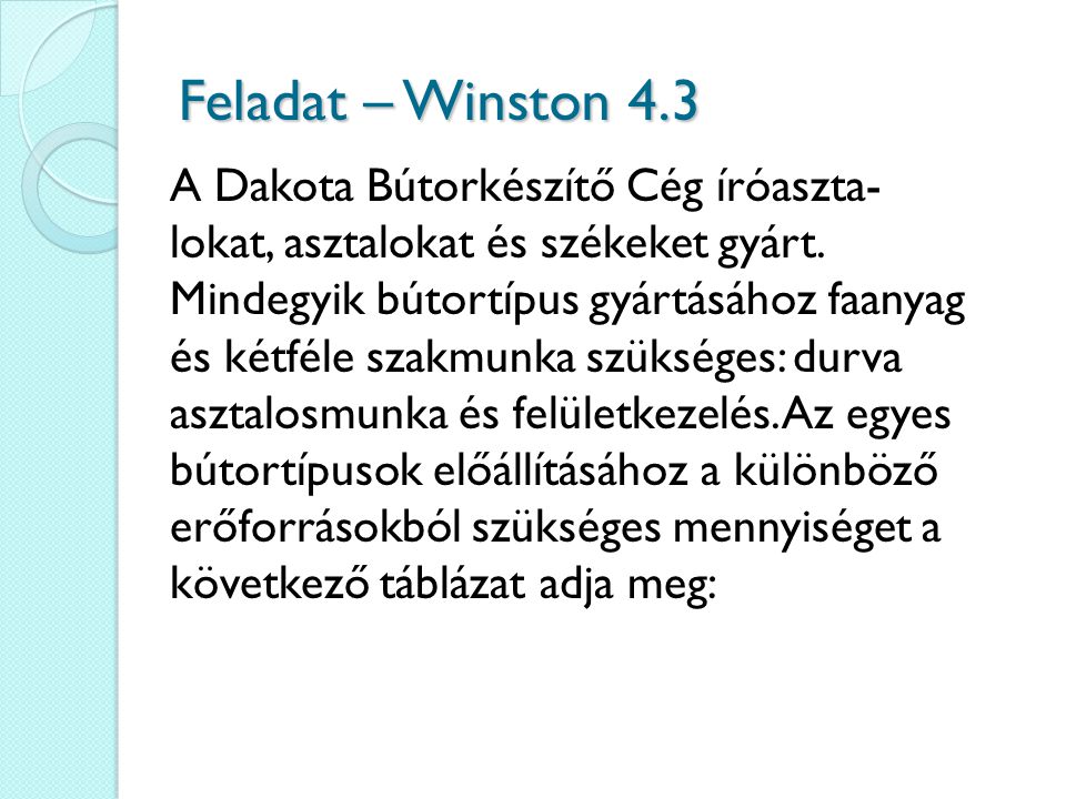 Feladat – Winston 4.3