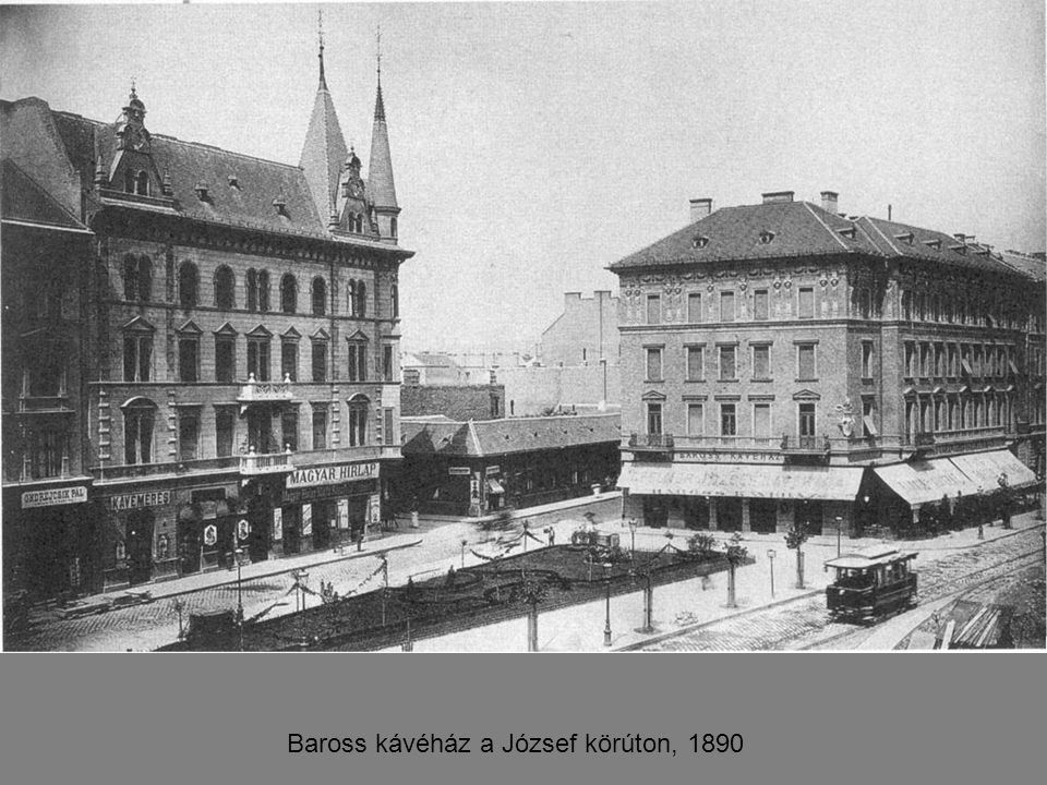 Baross kávéház a József körúton, 1890