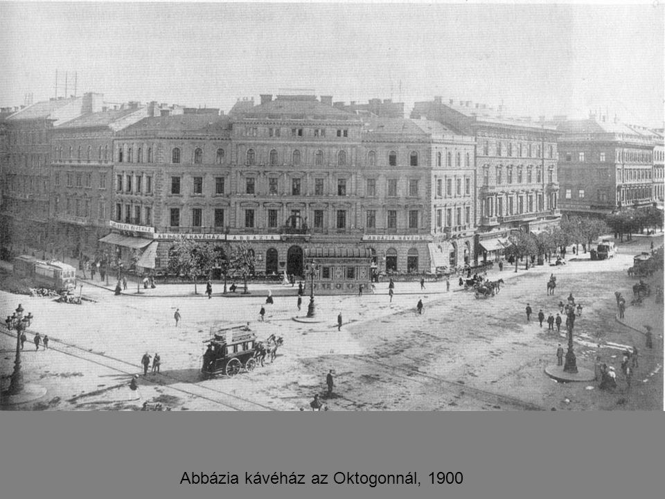 Abbázia kávéház az Oktogonnál, 1900