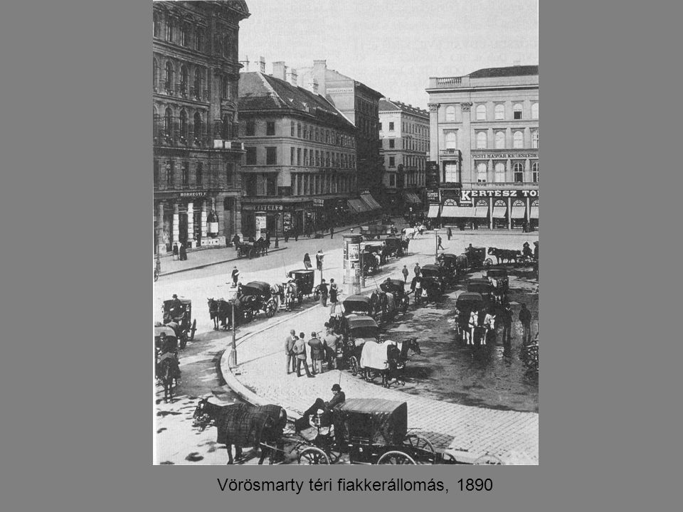 Vörösmarty téri fiakkerállomás, 1890