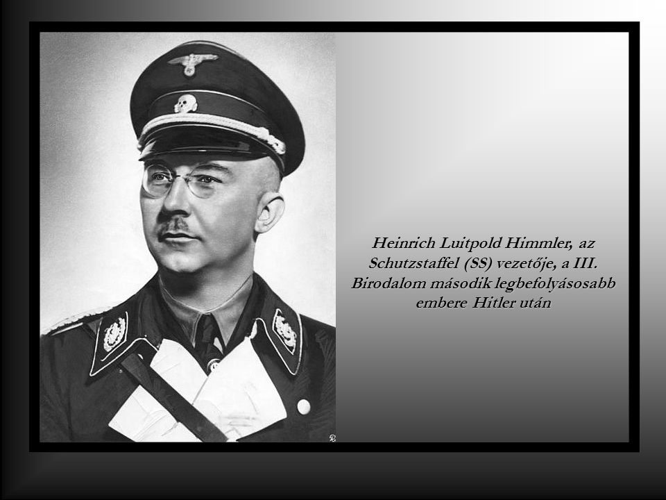 Heinrich Luitpold Himmler, az Schutzstaffel (SS) vezetője, a III