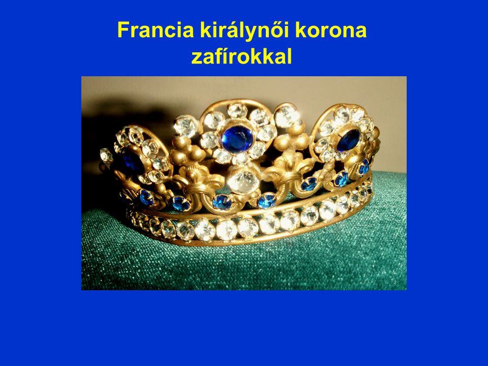Francia királynői korona zafírokkal
