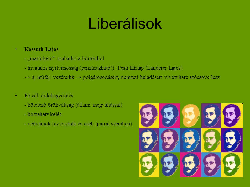 Liberálisok Kossuth Lajos - „mártírként szabadul a börtönből