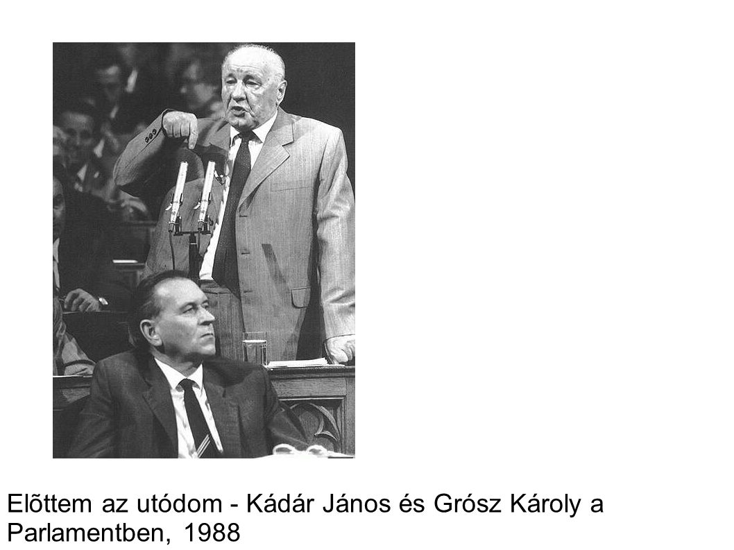 Elõttem az utódom - Kádár János és Grósz Károly a Parlamentben, 1988