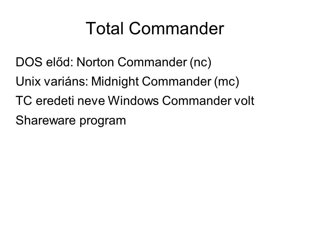 Total Commander DOS előd: Norton Commander (nc)