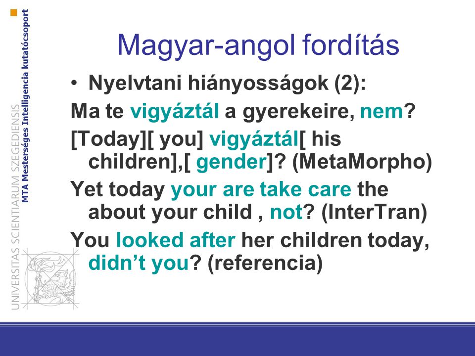 Magyar-angol fordítás