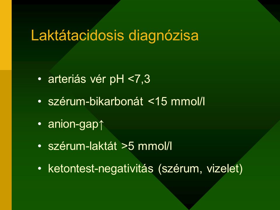 Laktátacidosis diagnózisa