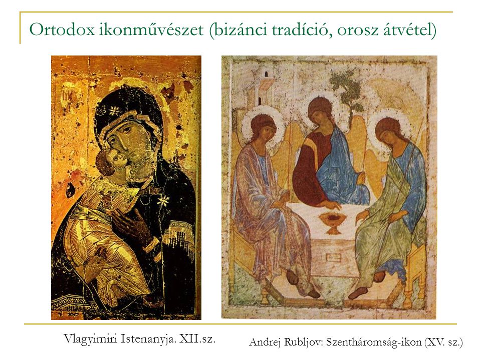 Ortodox ikonművészet (bizánci tradíció, orosz átvétel)