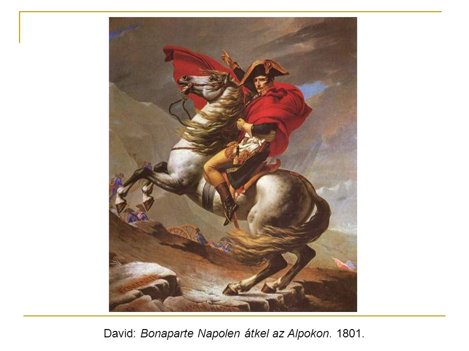 David: Bonaparte Napolen átkel az Alpokon