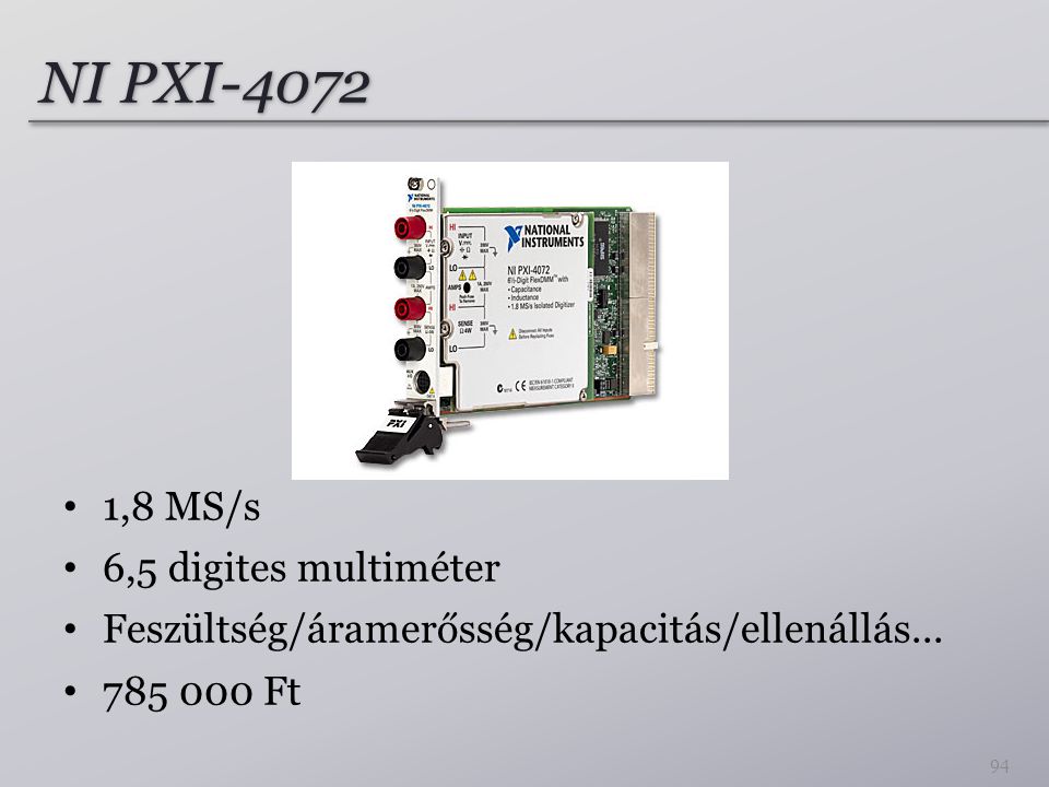 NI PXI ,8 MS/s 6,5 digites multiméter