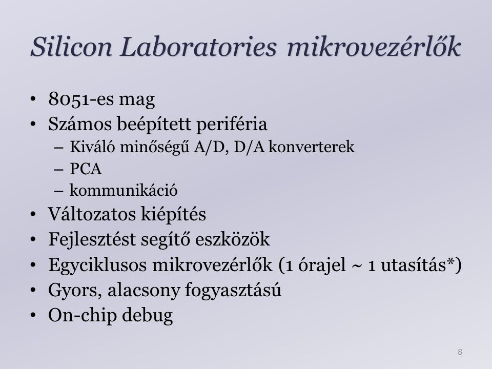 Silicon Laboratories mikrovezérlők